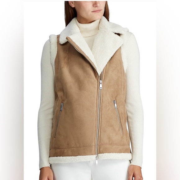 Ralph Lauren RLL Sherpa Vest S Petite - Picture 1 of 7